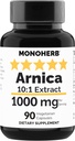 MONOHERB Arnica 提取 1000毫克 - 90 个植物胶囊