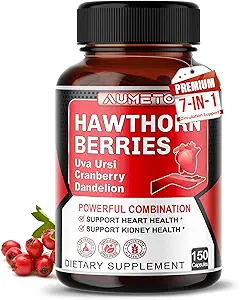 7 in 1 Ultra Hawthorn Berry with Uva Ursi Dandelion Cranberry Apple 苹果苹果 苹果醋 - 心,金尼健康支持