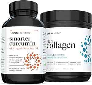 SMARTERNUTION CURCUMIN - 可能性和吸收 + 智能皮肤凝胶 - 振动,健康皮肤的三重动作公式