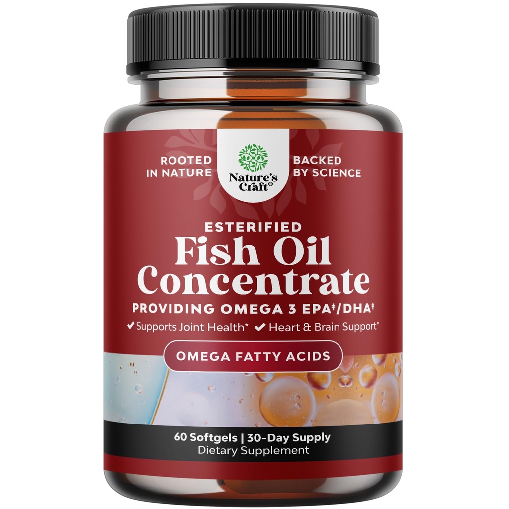 Omega 3 鱼油补充剂 - EPA DHA 鱼油 Omega 3 配有 Immune boster 脑维生素的辅助剂 - 每架用于Mood Boost 肝脏支持和 PMS 救济支持的Burpless 2000 mg