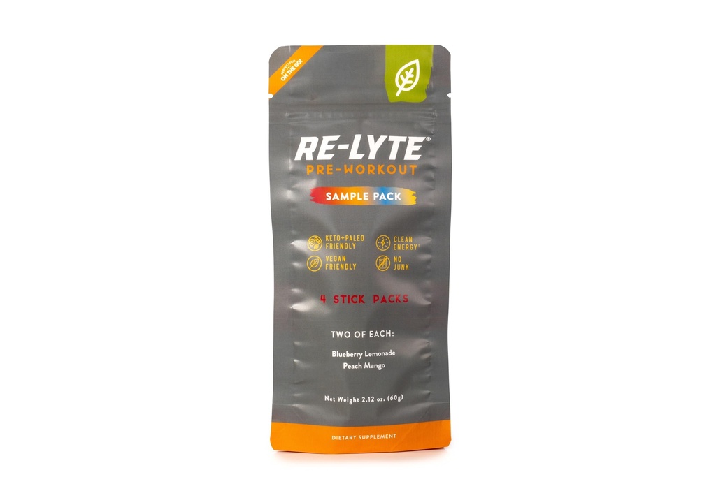 Redmond Re-Lyte 工作前饮用混合剂、样品包、 4 棒