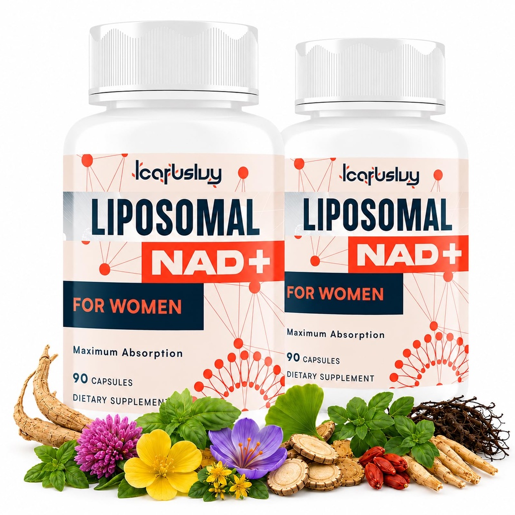 2000MG NAD+ (英语). 妇女补编,NMN替代方案,Ashwagandha、Berberine HCL、Ginkgo Biloba和Black Cohosh、Female Liposomal NAD+-用于更年期、焦点、能源和代谢,180卡普尔