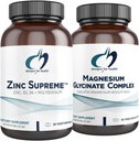 健康镁甘油化合物(60 Capsules)和锌最高(90 Capsules)的设计 - 高吸收镁与锌 Bisglycinate Chelate 和合剂用于免疫支持