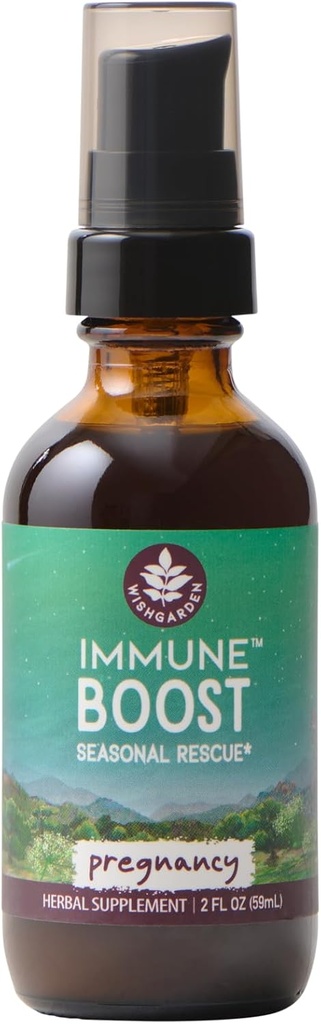 WishGarden Herbs Immune Boost for 孕期-基于植物的草原免疫支持补编 w/Echinacea,孕期和产后母亲的Immune Boot Tincure,孕期-安全免疫系统支持,2oz
