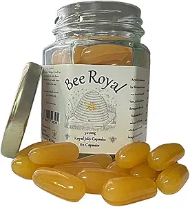 Be Royal - 500mg Fresh Royal Jelly Capsules - 60 Capsules of 100% Fresh Queen's Jelly Not stree 干燥提取 - 支持免疫系统,生育力,能源管理,减少疲倦和肥胖