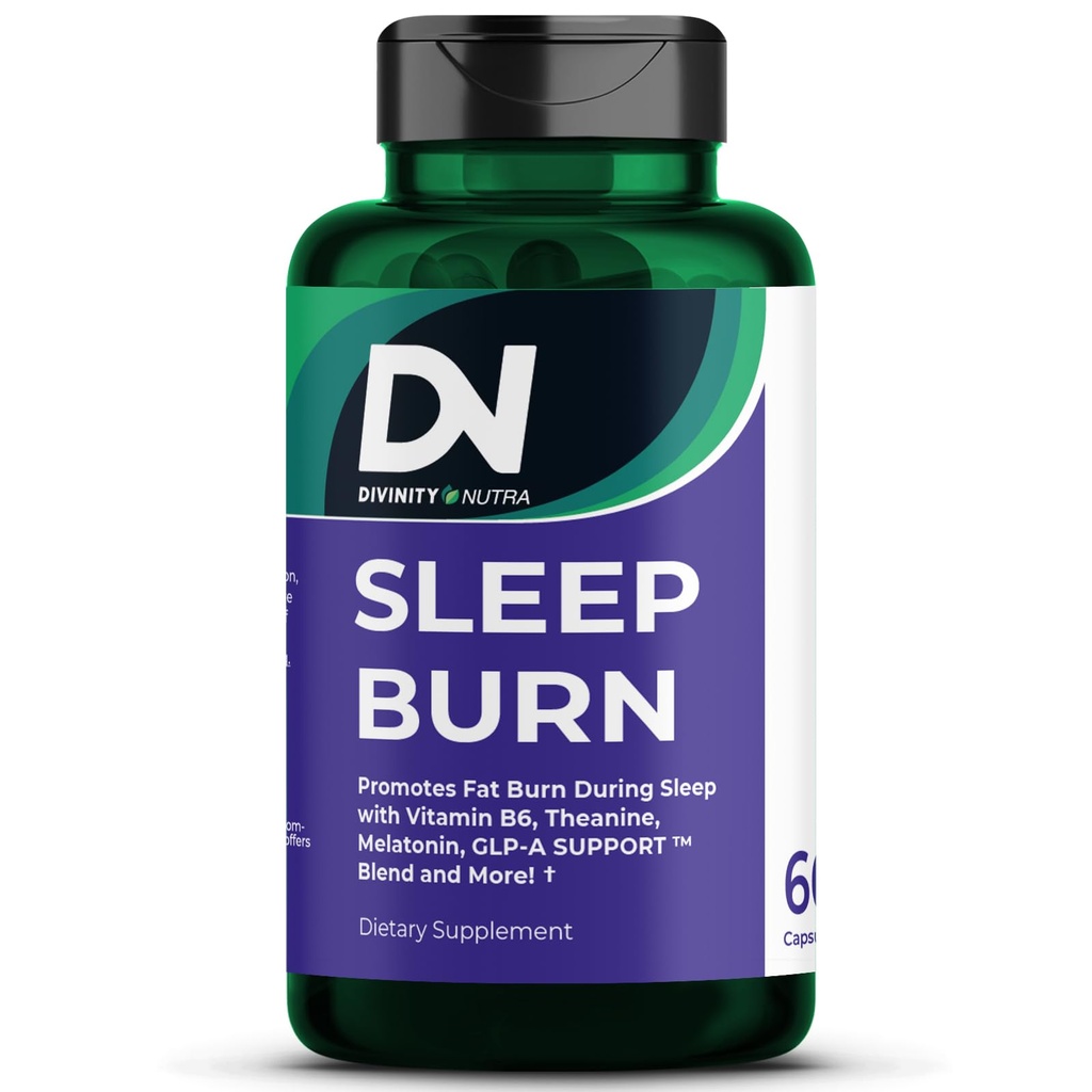 睡眠燃烧 夜晚 脂肪燃烧器 夜间 Shred 脂肪燃烧器和自然睡眠支持 男女,Metabolism 助推器与维生素B6,L- Theanine Melatonin Astragalus Ceylon Cinnamon Berberine 60ct