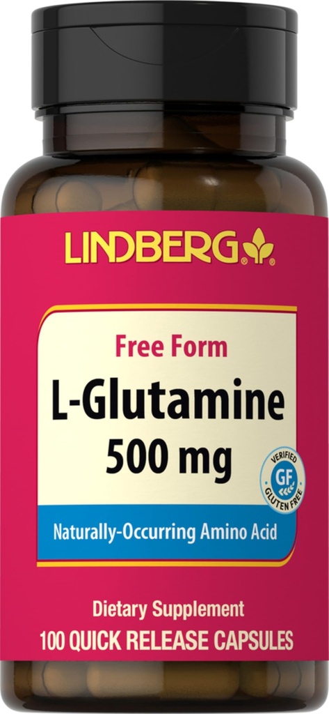 Lindberg L Glutamine Capsules for Women and Men \ 500 mg \ 100 Pills \ Free Form Supplement \ Non-GMO, Gluten Free(英语:Gluten Free) 互联网档案馆的存檔,存档日期2011-12-16.