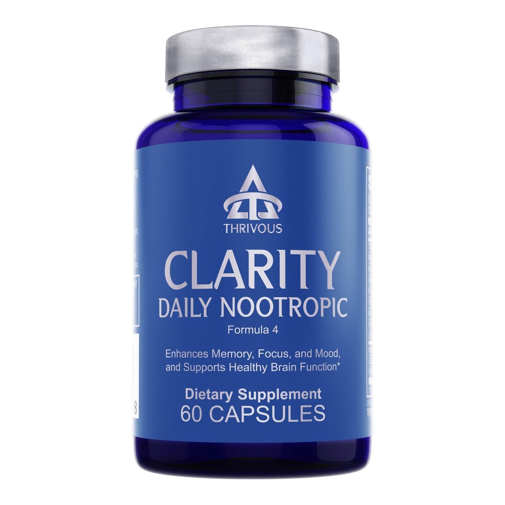 (原始内容存档于2018-09-25). Thrivoous Clarity Daily Nootropic – 认知支持和用巴科帕(Synapsa®),L-Theanine,Rhodiola Rosea,维生素B 复合物和锌皮氏剂 – 60 Vegan Capsules