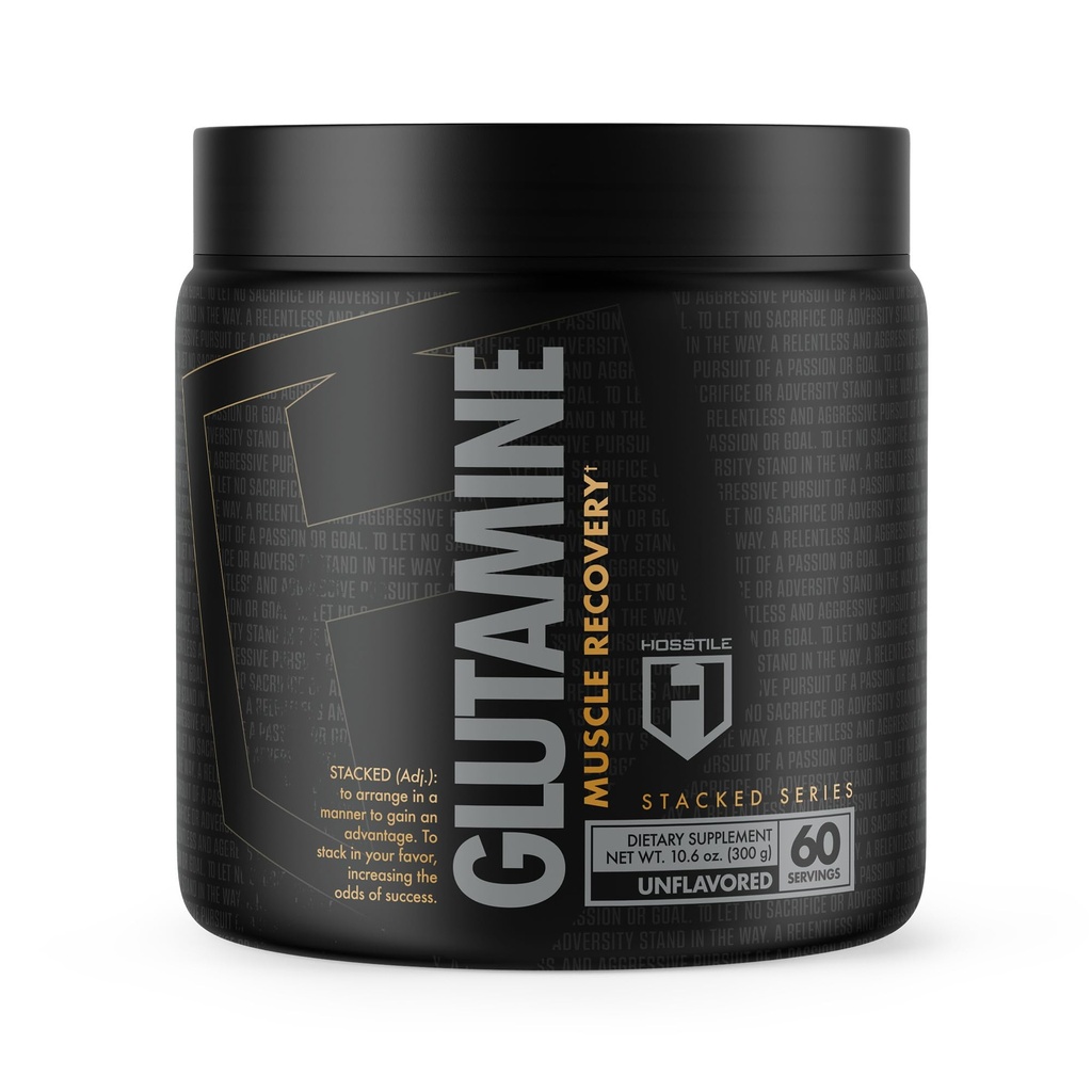 HOSSTIE Glutamine, 发酵L Glutamine Powder for Men & Women, 增强肌肉恢复, 支持蛋白合成, 工作后恢复饮料, 不受欢迎, 60种服务
