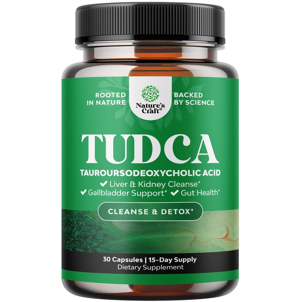 高级Bile盐 TUDCA 补充剂 - 特强 TUDCA 500mg / 为 Gallbladder 肾脏和肝脏支持服务Bile Salts – 高纯度 Tauro Ursodeoxycholic Acid Liver 和 Gallbladder 清洁剂