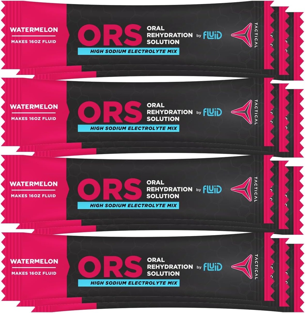 流体战术 -- -- ORS(Oral Rehydtation Solutions),恢复速度更快,极端脱水电解质,12包(Watermelon)