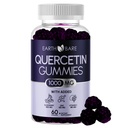 Quercetin Gummys 配有 长老莓, 锌和维生素 C – 免疫支持补充剂 – 抗氧化剂和季节性健康 – Vegan, Non-GMO, Natural Berry Flavor – 60 Gummys
