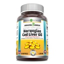 神奇的奥米加挪威鳕鱼肝油 1250 Mg Softgels Supplement QQ Omega-3, EPA, DHA, 维生素A, 维生素D & 维生素E(莱蒙QQ60 Counter)