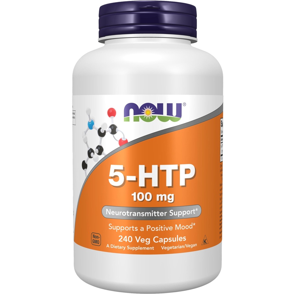 食品补充品,5-HTP(5-羟基tryptophan)100毫克,神经递质支持*,240Veg Capsules