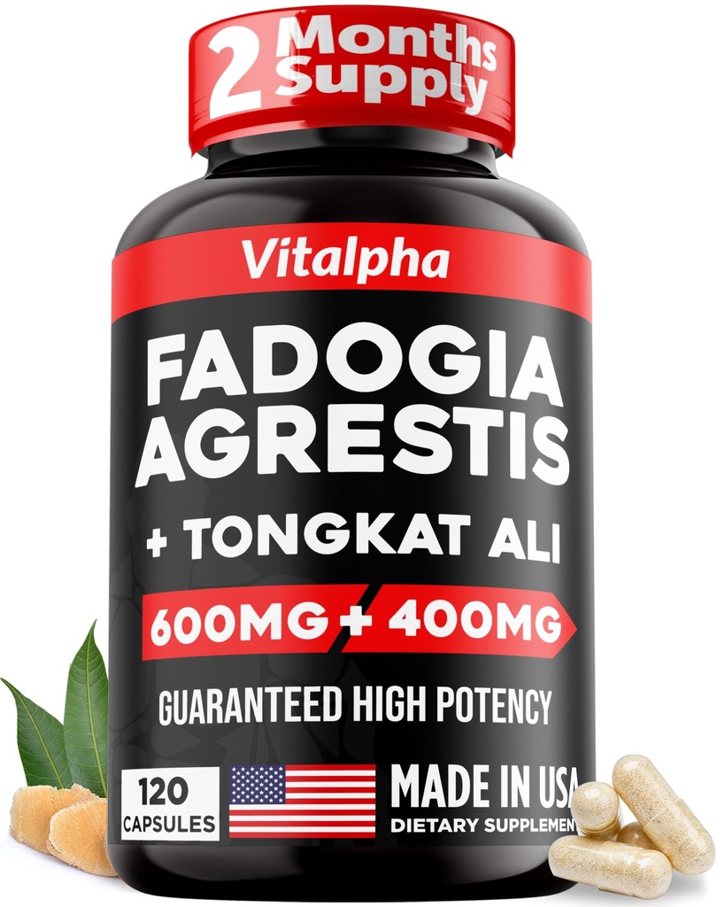 Ultra集中86,000mg Fadogia Agrestis Tongkat Ali Blend – 200:1 Tongkat Ali + 10:1 Fadogia Agrestis + Bioperine – 运动性能和肌肉质量的最大强度组合 - 120 V-Caps