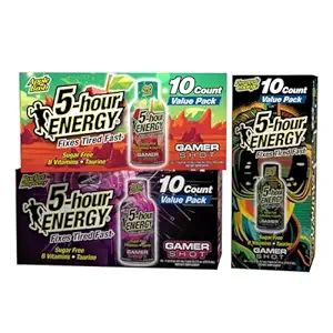 5-Hour Energy Gamer Shots Variety Pack, 30 Counter (1.93 fl oz) - Extra Struge Apple Bash, Rocket Raspberry, Pineapple Charge Flavors (英语:Pinepple Charge Flavors) - 超强苹果公司(英语:Rocket Apple Bash) 超强苹果公司(英语:Rocket Raspberry, Pineapple Charge Flavors) 超强苹果公司(英语:Pineapple Charge Flavers)