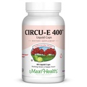 Maxi Health Circu-E 400 IU - 天然维生素E - 身体防御系统支持 - 60 Capsules - Kosher