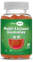 Maxi Health 多维他命 成人与儿童维生素 - Cherry Flavored Gummy 多维他命 - 60 男女维生素 - 每日多维他命 女性与男性多维他命