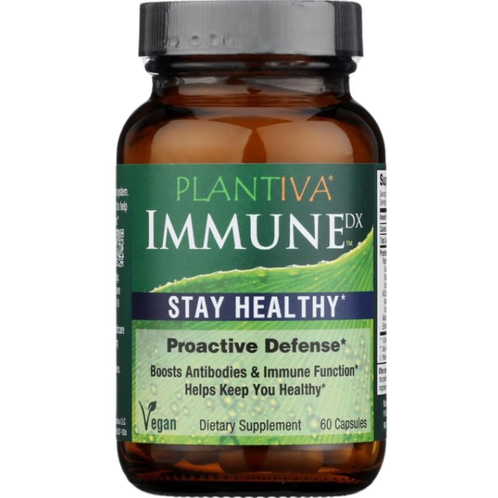 ImmuneDx健康Immune Boost Daily Herbal 补充品,自然抵抗,与Echinacea & Ginseng合用全体防御 - Vegan - 60 Capsules
