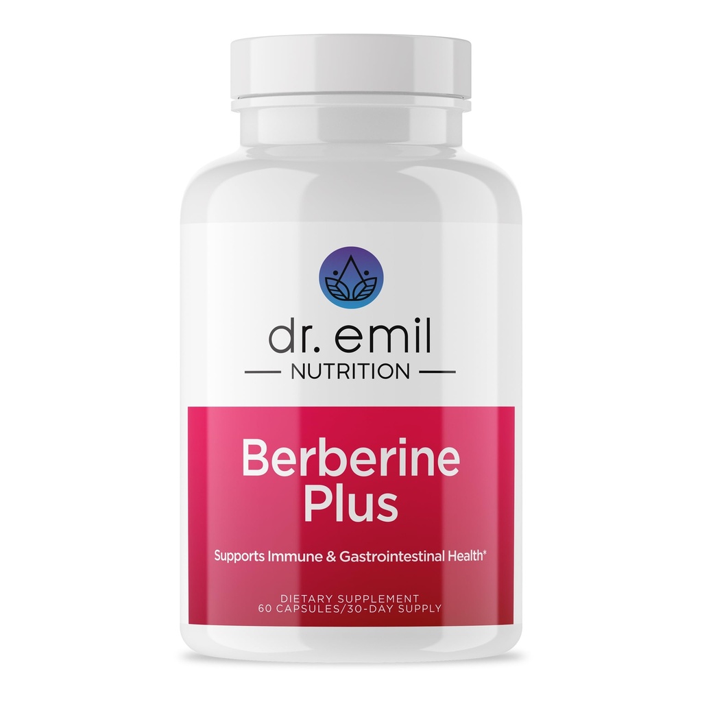 EMIL 营养 柏柏林500mg Capsules | 肉桂增产 | MTC 石油和牛奶 tle  Ber Berberine HCL | 美国制造 | 30天供应