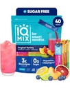 IQMIX 水解电解石粉 — 4- in-1 水解,精神清晰,摩德和复苏的公式 — 无糖饮料混合, Keto, 镁 L- 热液, 狮子的马内 – 40 Counter Variche Pack