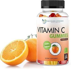 成人和儿童的维生素CGmmies -- -- 80mg Vit C 人作为Ascorbic Acid -- -- 无高果糖玉米糖浆、葡萄糖或人工甜品的Pectin Gummune 支持 -- -- 60 Gummies