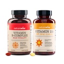 NatureWise Vitamin B Complex 360 Softgels [1年供应] & Vitamin D3 5000iu 360 Count Mini Softgels [1年供应] Bundle