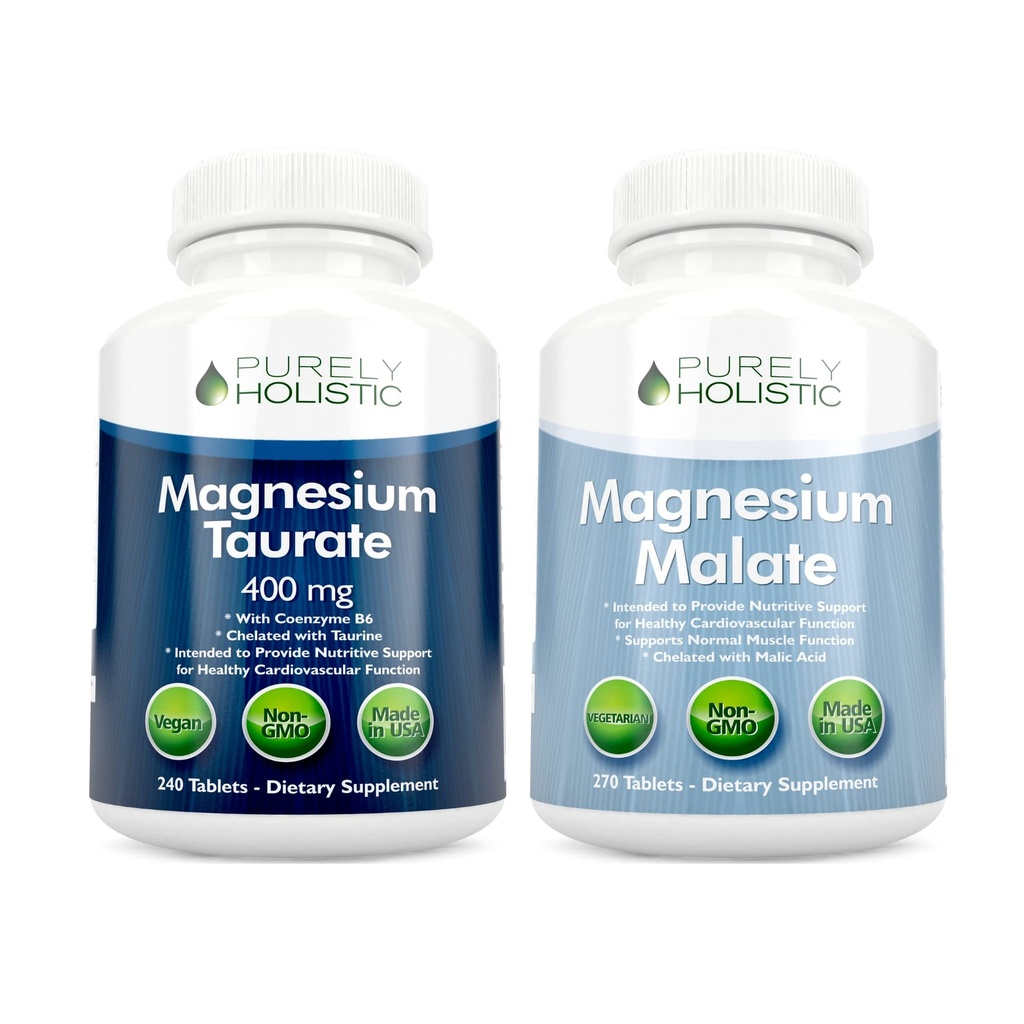 陶拉提镁 400mg + 镁 枫酸镁 400mg - 高度生物可用性 - 高吸收包 - 270 + 270 植物药片