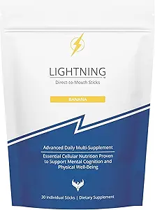 闪电日报 多维他命补充品 - 维生素和矿物用于精神功能,能源支持,以及身体健康 - 直接对月,30棒 - 香蕉