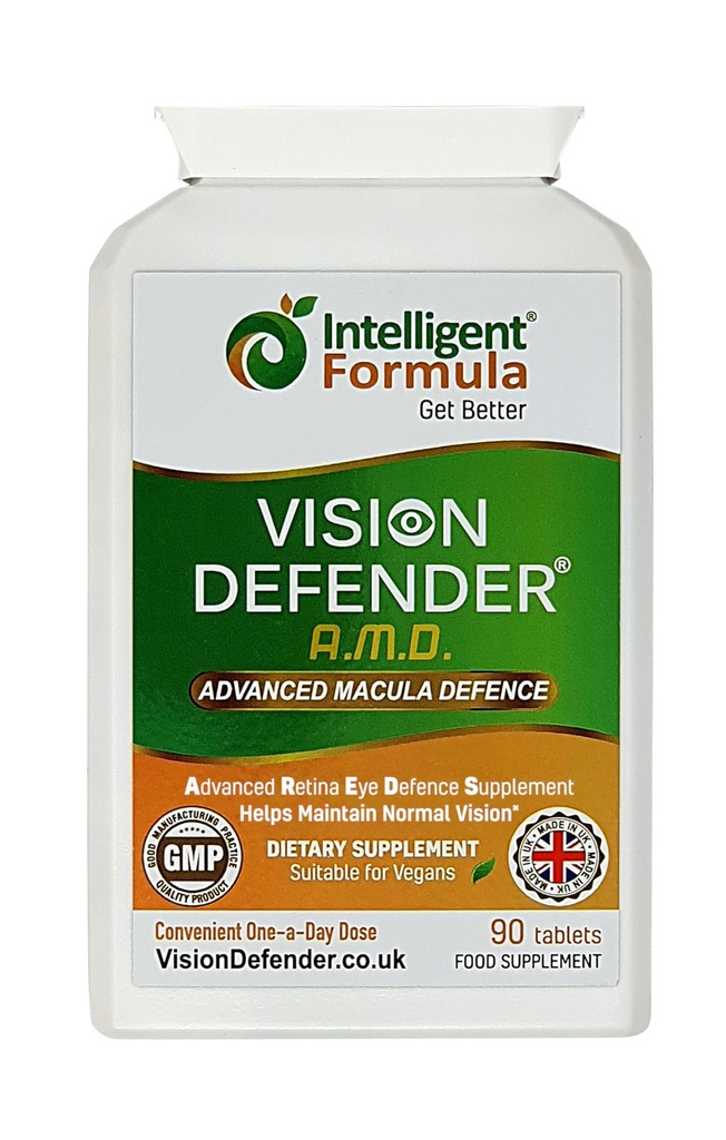 视觉卫士 AMD AREDS2 眼维生素 – 与Lutein & Zeaxanthin,维生素C & E,锌 25 mg & Coper – Once Daily Vegan Eye 健康增刊 90 片的精确 AREDS 2公式