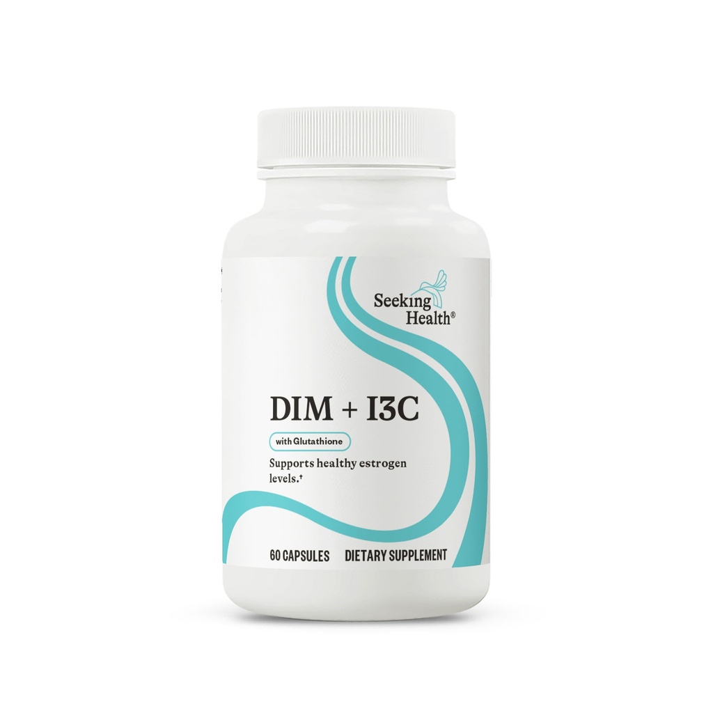 寻求健康 DIM & I3C - 支持健康肝代谢雌激素 - 与DIM & I3C一起支持健康细胞反应的公式 - 400 mg, 60 Capsules