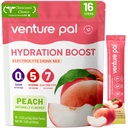 Venture Pal 糖无电解质 Power Packets - 液态日报 IV 水分包 QQ 电解质 Drinking Mix with 5 Vitamins & 7 Electrolytes & Keto 友好 QQ 非GMO QQ 认证 Vegan 16 棒