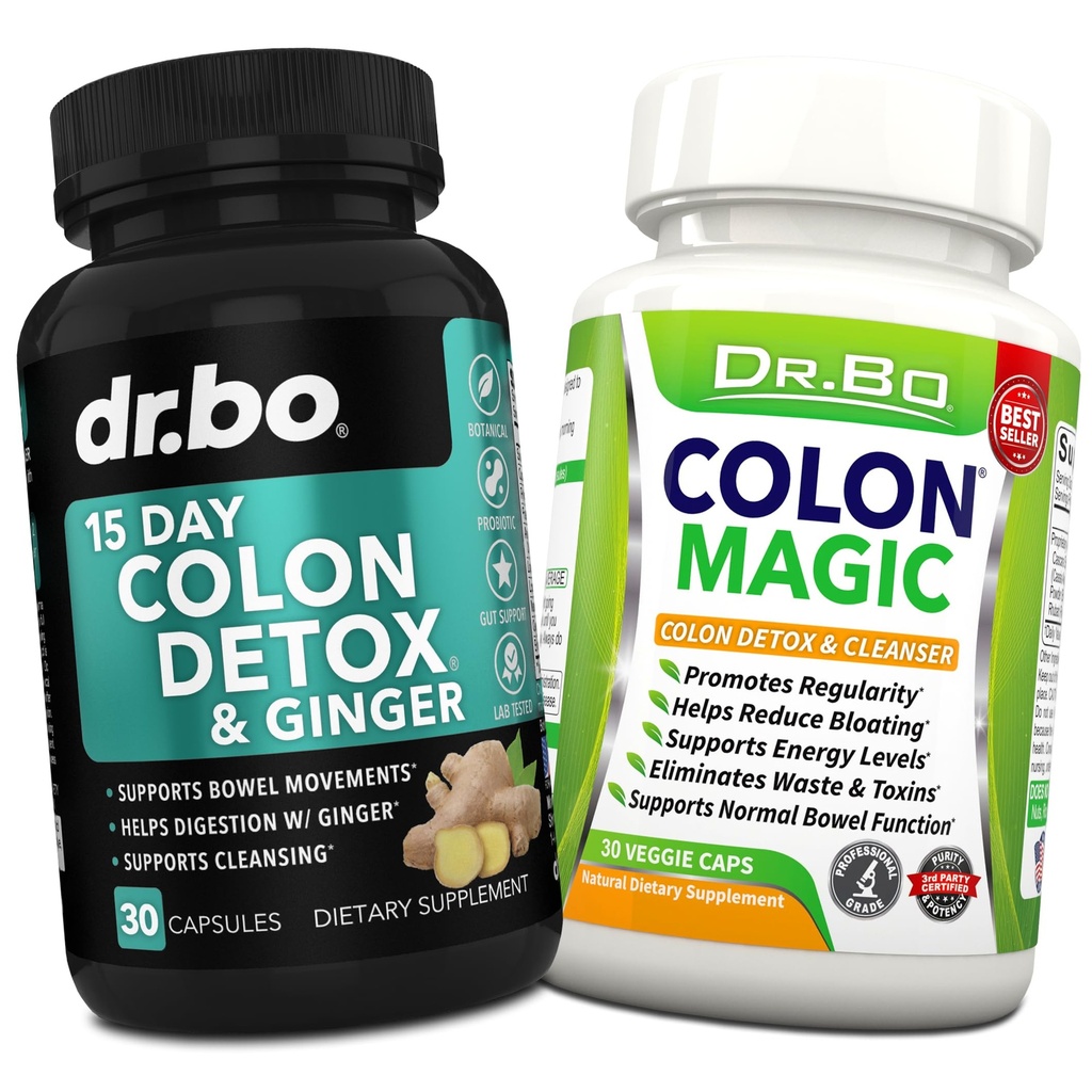 Colon Cleanser Detox 补充 Capsules - 15日 Colon Cleanse Pills & Probiotic 草药配方 - 肠胃Bowel 运动补充 肠胃Bloating 消化Gut 清洗支持
