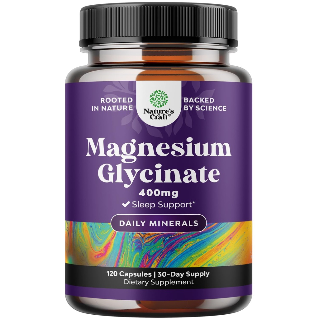 纯镁甘油增殖剂(Perre Magnesium Glycnate) 补充剂(Per service)400mg - Vegan 高吸附性甘油甘油增殖剂(High Absolutium Chelated Magnesium Capsules for Mood Sleep and Relaxation Supports) - 120 计数