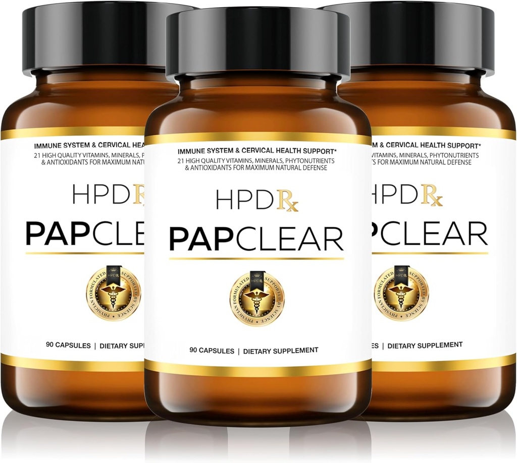 PAPCLEAR 物理师 设计 · 所有自然免疫支持 · · 高级免疫促进器 · 21 维生素和营养剂 · 有机吸附蘑菇 · · 90 Capsules · 包 3