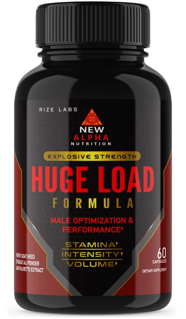 Huge Load Formula for Men, A Complete Daily Wellness Supplement for Overall Wellness and Peak Performance, Extra Strength Formula (60 Capsules)