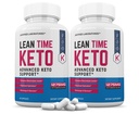 (2 Pack) Lean Time Keto Pills 1275MG 新改进配方 包含苹果苹果苹果醋 外生橄榄油 绿茶叶 120 Capsules