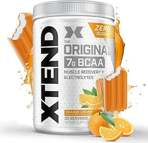 XTEND 原BCAA粉7g BCAA和2.5g L-Glutamine,无糖后运动肌肉复苏饮料,男女氨基酸,30种服务品