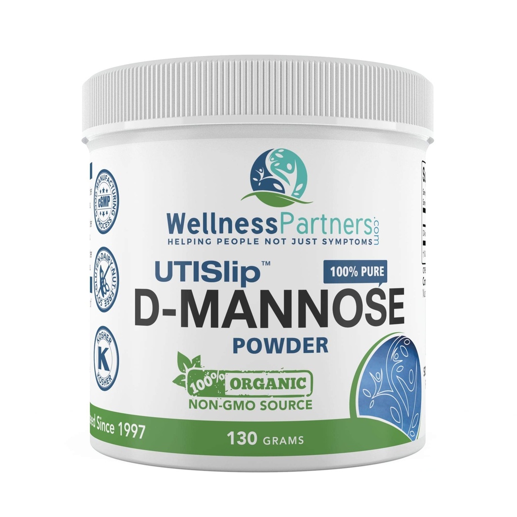 现在新的UTI-Slip D Mannose Non GMO 有机源粉130g罐.