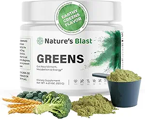 Greens 超食品粉 - 46 超级食品,促进古特健康,代谢与能源的Probiotics和酶 - Vegan Green Powder Blend, 1瓶 - 30 services