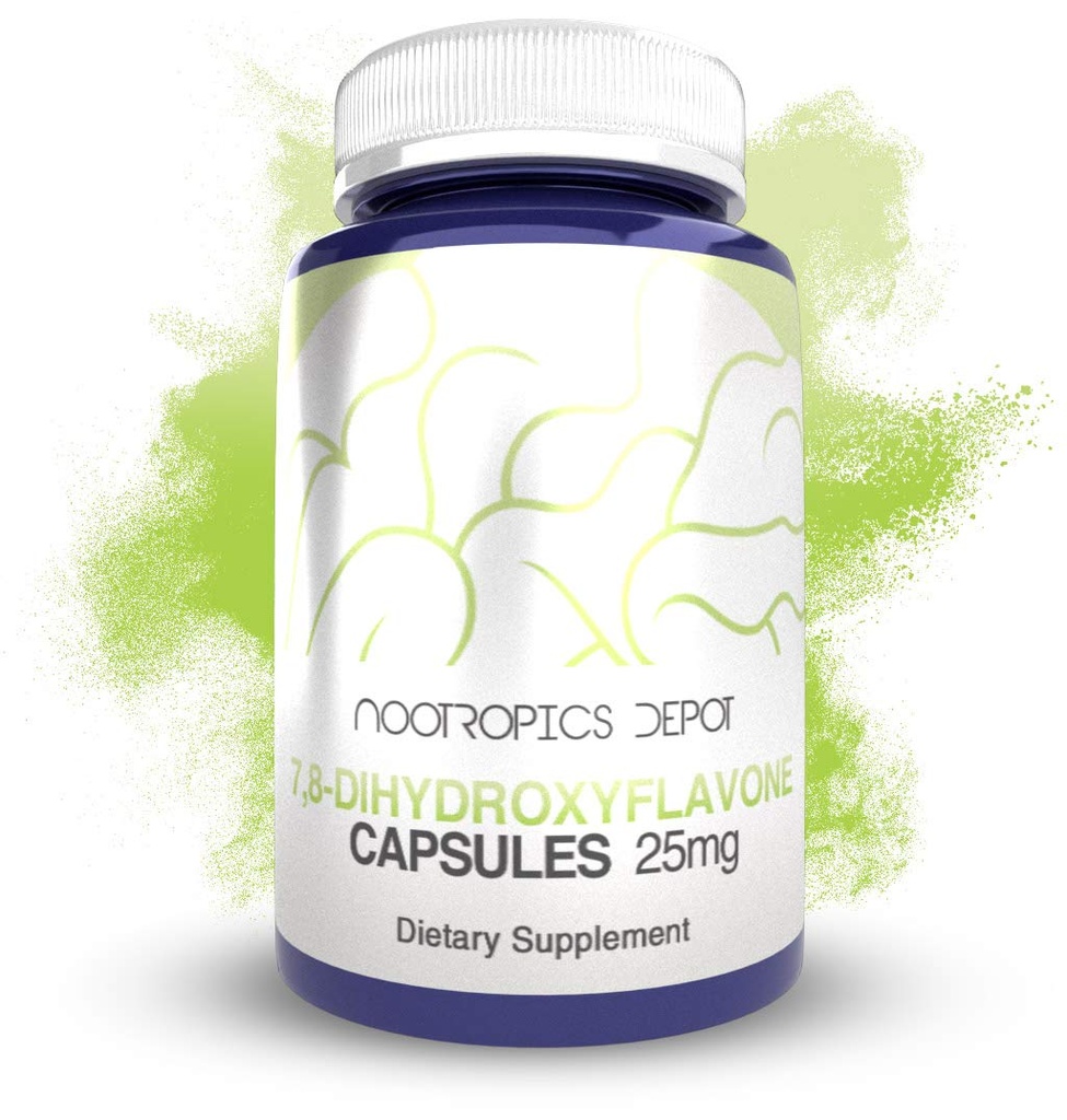 诺托品 7,8-二羟基氟化酮 Capsules | 25mg | 60 Count | 7,8 DHF | 大脑助推 | 支持认知功能和脑健康