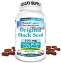 Bio Absorb 黑种子油盖,82日供应,冷压纯黑库明种子油(Nigella Sativa) (330软胶,500mg)