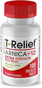 T-Relief Extra Power pain Relief Arnica + 12 自然解放活动者后痛 联合疼痛 肌肉和僵硬,全身快速行动救济女性和男性-100 平板电脑