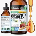 BIO KRAUTER 长寿蘑菇补充品 - 配有Goat的Rue & Red Ginseng根提取器的液态Reishi蘑菇复合体 - Vegan Tincture - 酒精和糖自由滴4 Fl.Oz.