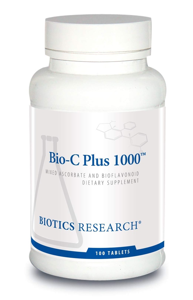 生物研究 生物C+1000 抗氧化剂,高概率,生物氟虫醇,支持健康免疫反应,构建凝胶,健康皮肤,卡蒂拉基和联合支持100片