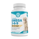 Wanderfound Pets - Omega 3 Fish Oil for Dogs, Smoked Samon and Liver Flavor, 120块可嚼的石板
