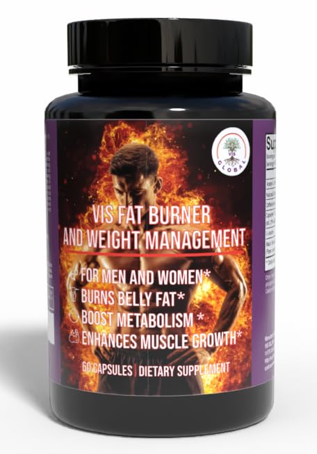 Vis Fat Burner体重损失补编 – 男女体重管理脂肪燃烧器 – Boosts代谢,Burns Belly Fat Burner for Women, 增强肌肉生长-60卡普尔