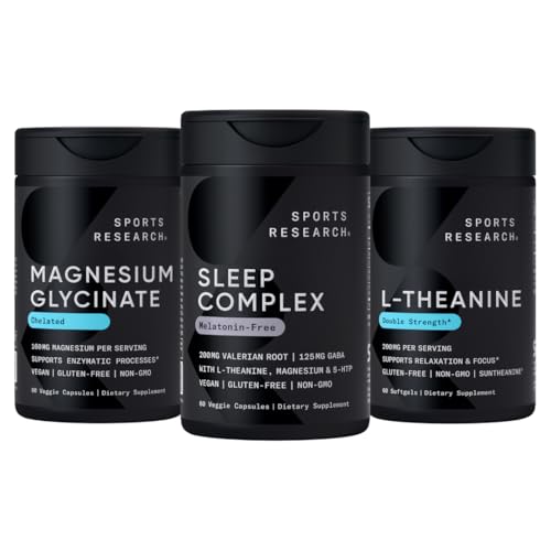 体育研究双强 L-Thenine Supplements Softgels for Focus & Relaxation, Glycincium for Restable Sleep and Enzimatic processes + Sleep Complex Melatonin-Free Vegan Capsules 双强 双强 双强 双强 双强 双强 双强 双强 双强 双强 双强 双强 双强 双强 双强 双强 双强 双强 双强