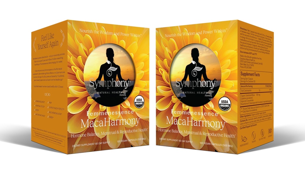 Femmenessence macaHarmony – 临床研究月经健康荷尔蒙平衡支持,PMS Relief,Mood,Skin & 生育(240卡普尔,120天供应)