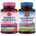 Vitalitown Magnesium + Probiotic Bundle (Pack of 2) → 10in-1 Magnesium Complex & Women Probiotics 120亿 CMUs → 90 Magnesium caps & 30 Probiotic Caps